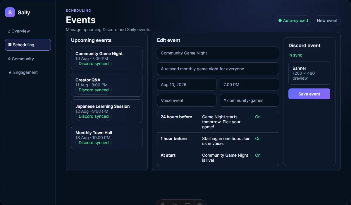 Sanitized example for Events